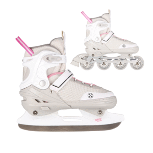 2in1 (rull)uisud NILS EXTREME NH18188 In-line Skates/Hockey Ice Skates, valge-roosa, M (34-38)