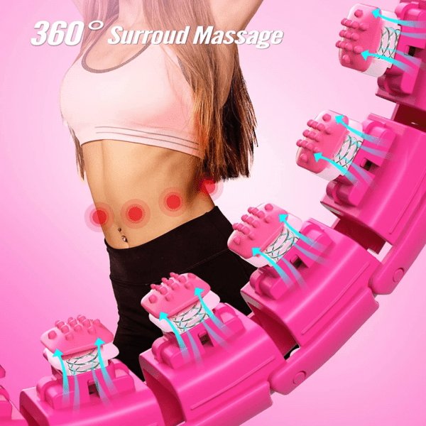 Masseeriv hularõngas raskusega Smart Hula Hoop M2, roosa - Image 2