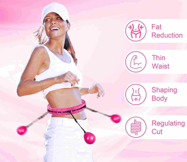 Masseeriv hularõngas raskusega Smart Hula Hoop M2, roosa - Image 3