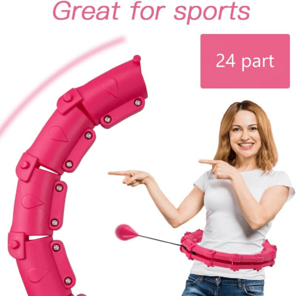 Masseeriv hularõngas raskusega Smart Hula Hoop HHP007, roosa - Image 4