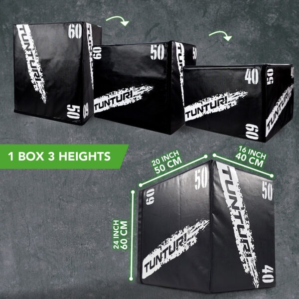 Treeningkast TUNTURI Plyo Box Soft (EVA) 40/50/60cm - Image 4