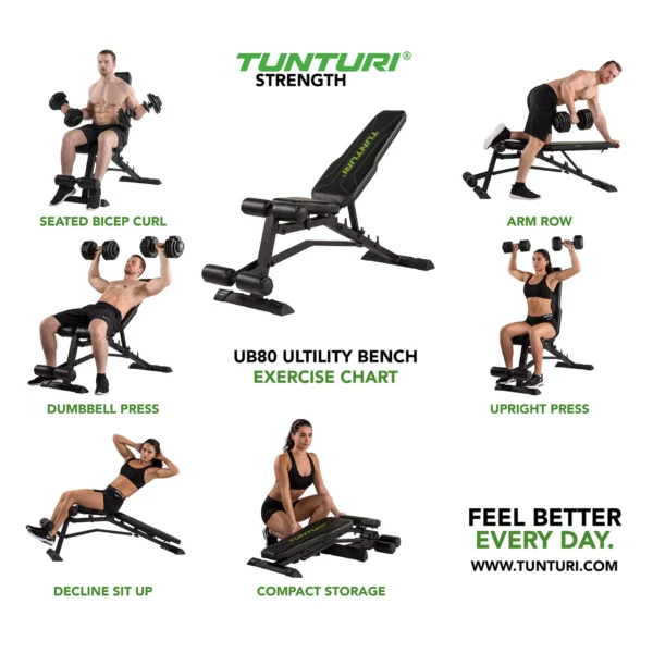 Treeningpink Tunturi UB80 Utility Bench - Image 3
