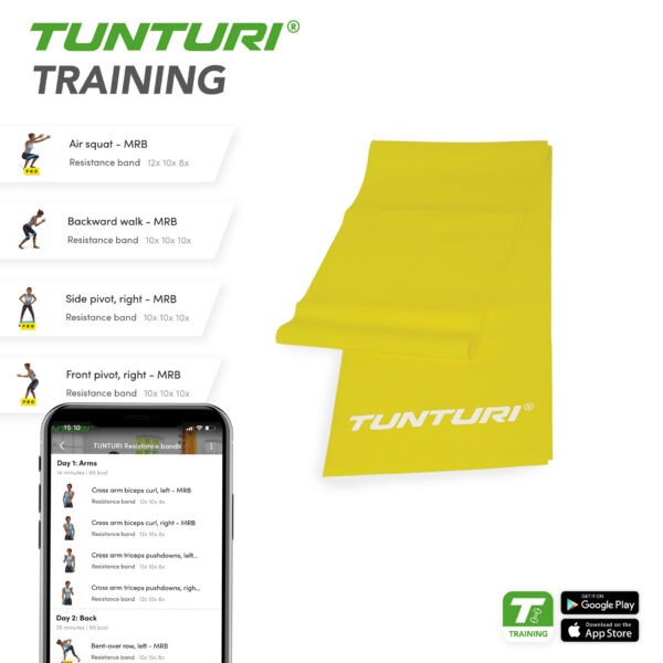 Treeningkumm TUNTURI Resistance Band, medium, green - Image 3