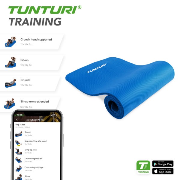 Võimlemismatt TUNTURI Fitnessmat NBR, sinine - Image 10