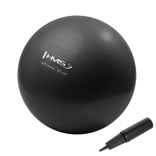 Võimlemispall HMS YB02N Gym Ball 65 cm, must - Image 2