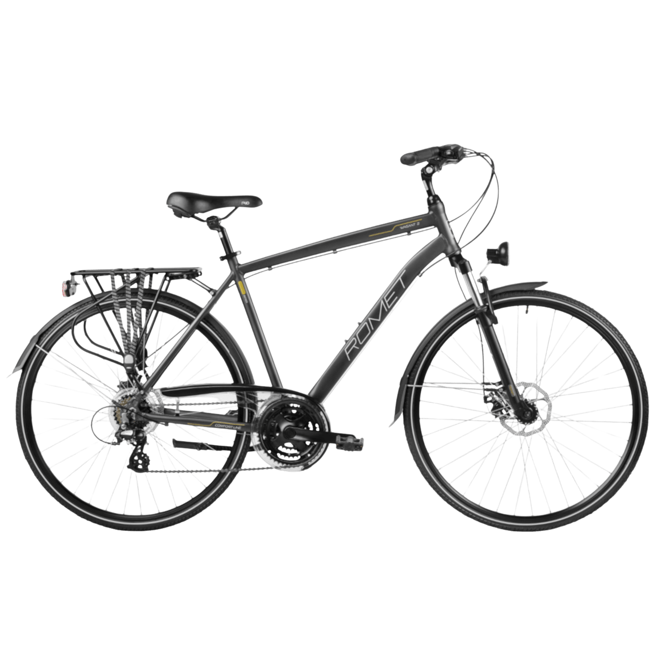 Jalgratas ROMET Wagant 2, tumehall/kollane (XL)