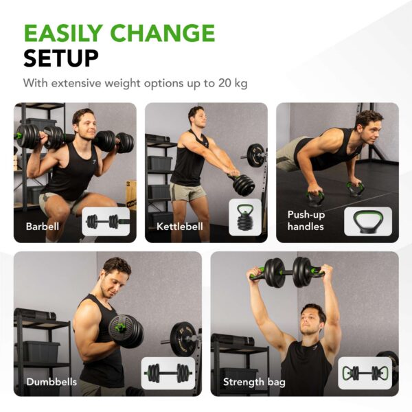 Jõutreeningu komplekt TUNTURI Barbell & Dumbbell Set 20 kg - Image 5