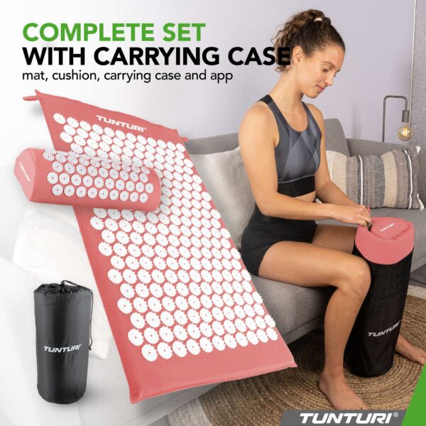 Akupunktuurimatt ja -padi TUNTURI Acupressure Mat And Pillow, Rose Gold - Image 6