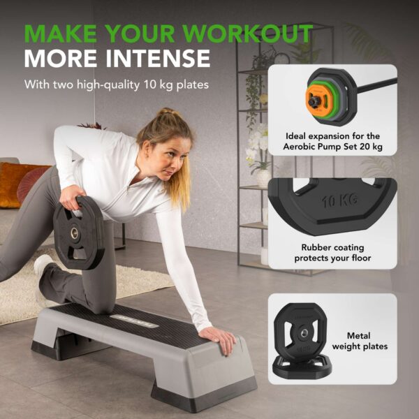 Raskuskettad TUNTURI Aerobic Pump Plates 10 kg - Image 4