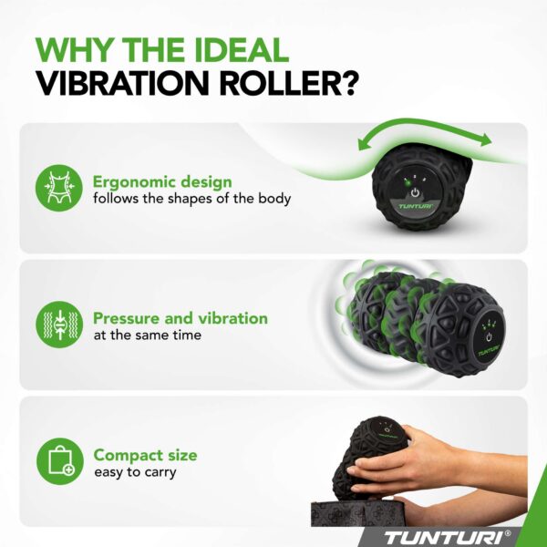 Vibreeriv massaažirull TUNTURI Vibrating Duo Massage Roller - Image 5