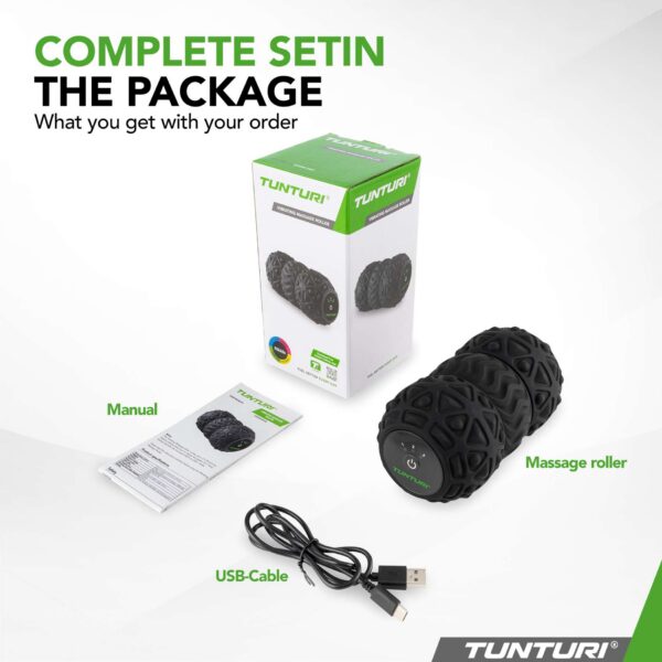 Vibreeriv massaažirull TUNTURI Vibrating Duo Massage Roller - Image 6