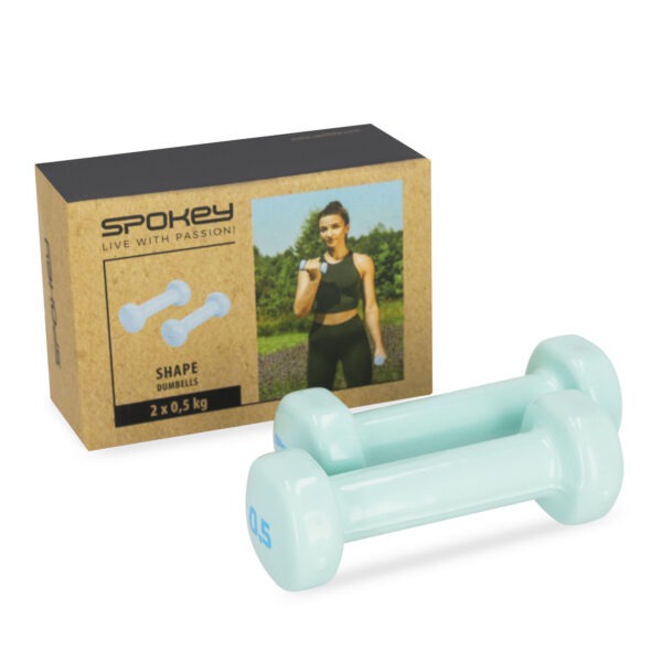 Hantlid SPOKEY Shape 2x0.5 kg, helesinised - Image 3