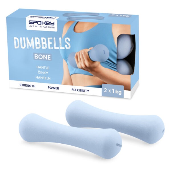Neopreenist hantlid SPOKEY Bone 1 kg (2 tk), sinised - Image 3