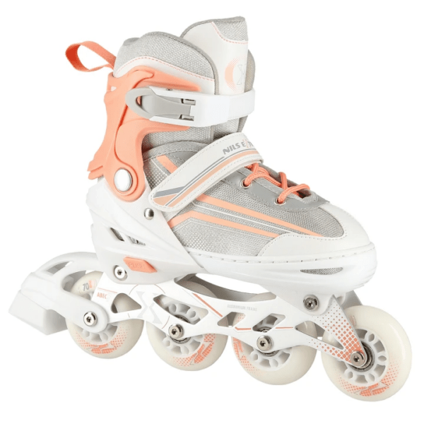 (Rull)uisud NILS Extreme 2in1 In-line Skates/Figure Ice Skates, White/Pink (L) - Image 3