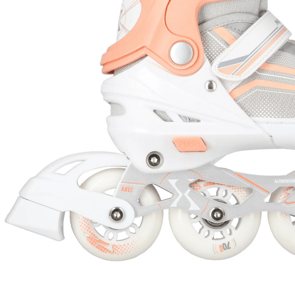 (Rull)uisud NILS Extreme 2in1 In-line Skates/Figure Ice Skates, White/Pink (L) - Image 5