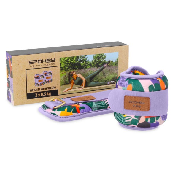 Randme- ja pahkluuraskused SPOKEY Home Jungle 2x0.5 kg, lilla-kirju - Image 5