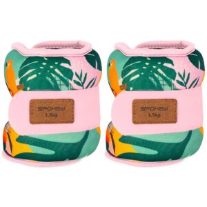 Randme- ja pahkluuraskused SPOKEY Home Jungle 2x1.5 kg, roosa-kirju