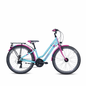 Noorte jalgratas S´COOL chiX Twin, 24" sinine/roosa