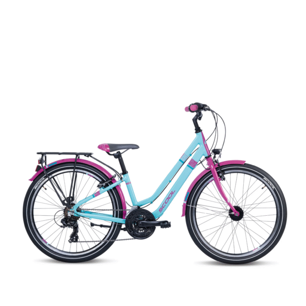 Noorte jalgratas S´COOL chiX Twin, 24" sinine/roosa