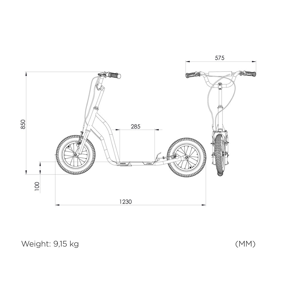Tõukeratas STIGA Air Scooter 12", hõbe - Image 3