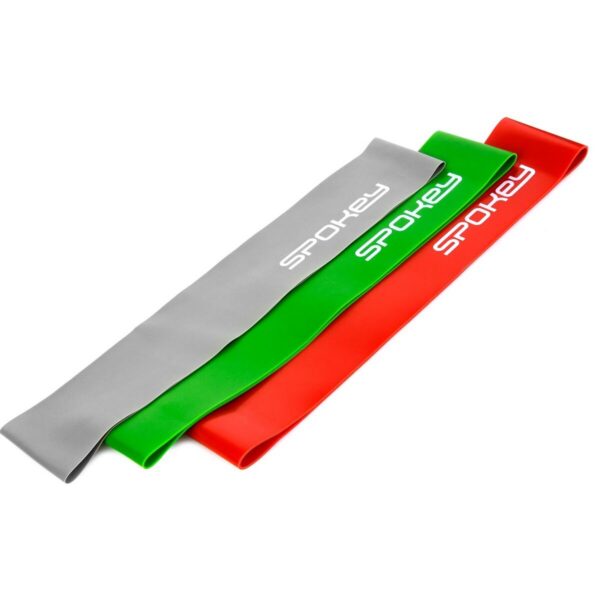 Võimlemiskummide komplekt SPOKEY Flex Set (3 tk) hall-roheline-punane - Image 2
