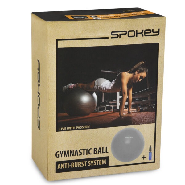 Võimlemispall SPOKEY Fitball III, 65 cm, hall - Image 6