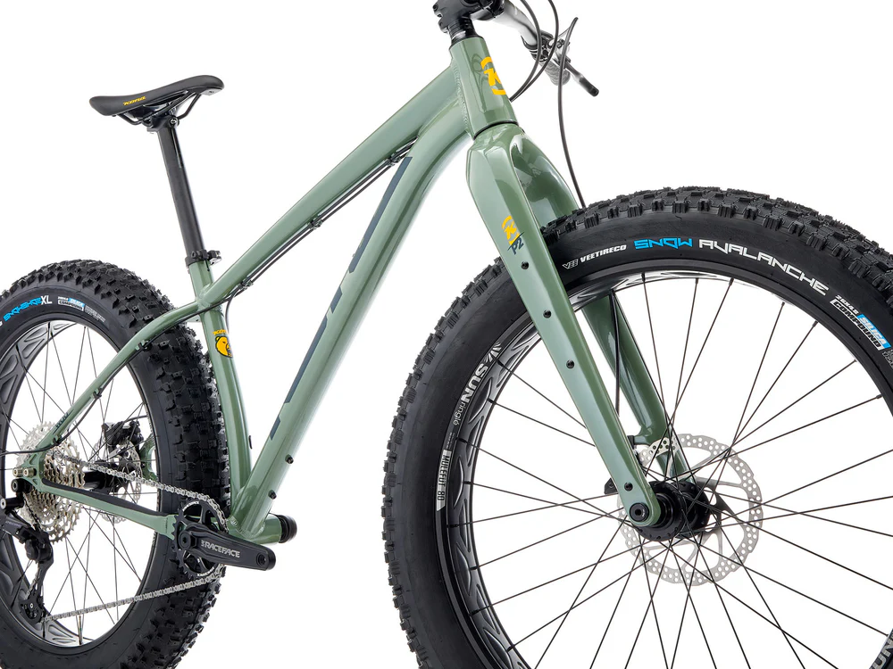 Fatbike jalgratas KONA Woo, 26" Gloss Metallic (Green) (S) - Image 3