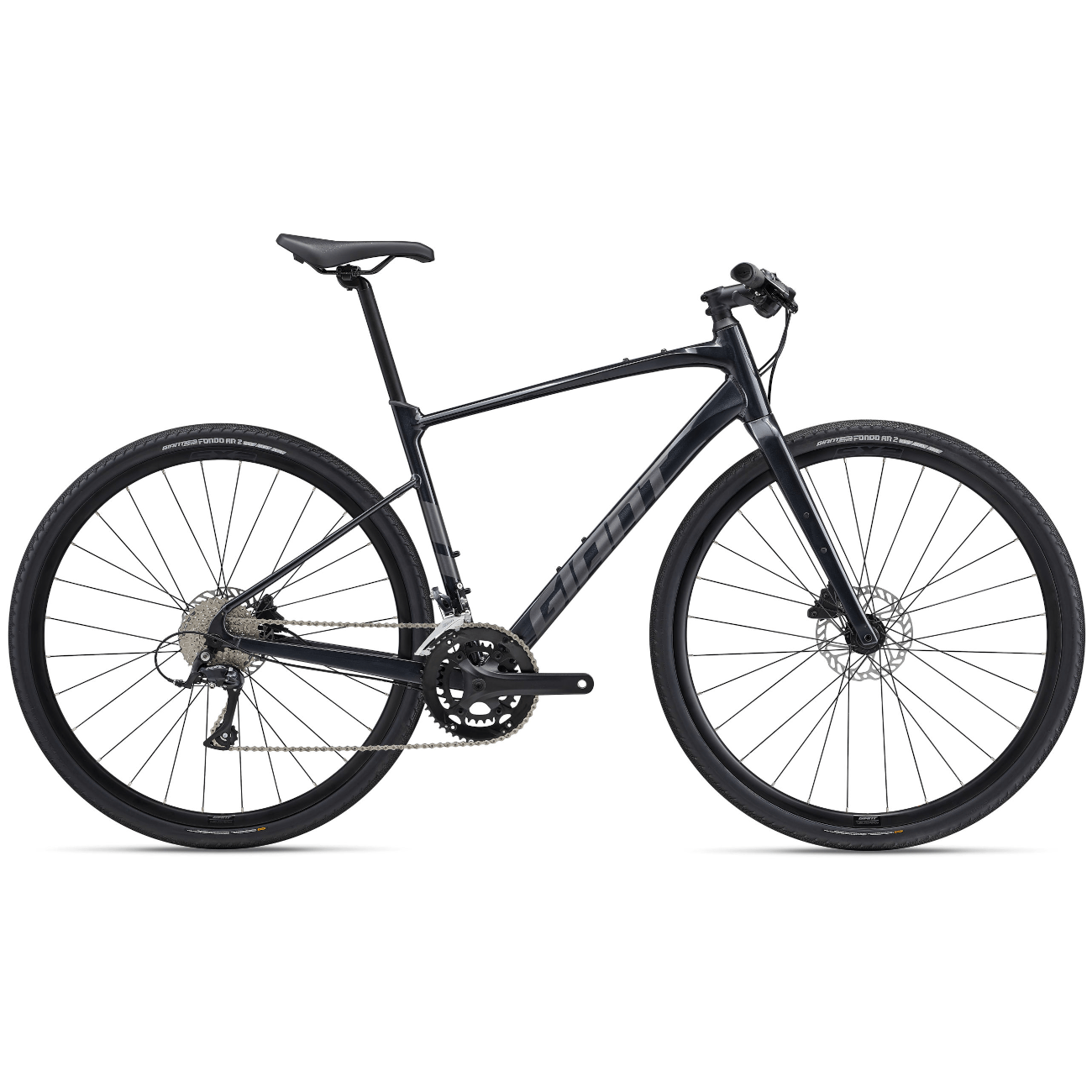 Jalgratas GIANT FastRoad AR 2, 28" Metallic Black (S)