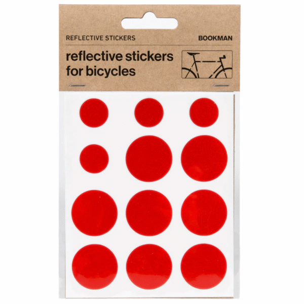 Helkurkleepsud jalgrattale BOOKMAN Reflective Stickers for Bicycles, punased täpid