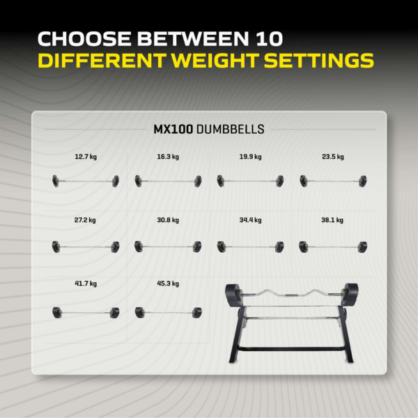 Reguleeritav tõstekang TUNTURI MX100 Barbell 12,8 - 45,5 kg - Image 8