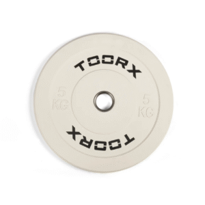Raskusketas TOORX Bumper Plate Challenge, valge, 50 mm, 5 kg