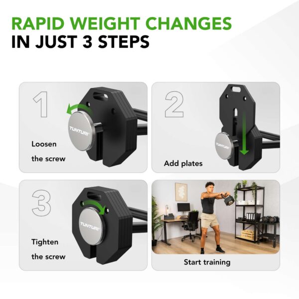 Sangpommi käepide TUNTURI Rapid Adjustable Kettlebell Handle 3,5kg - Image 5