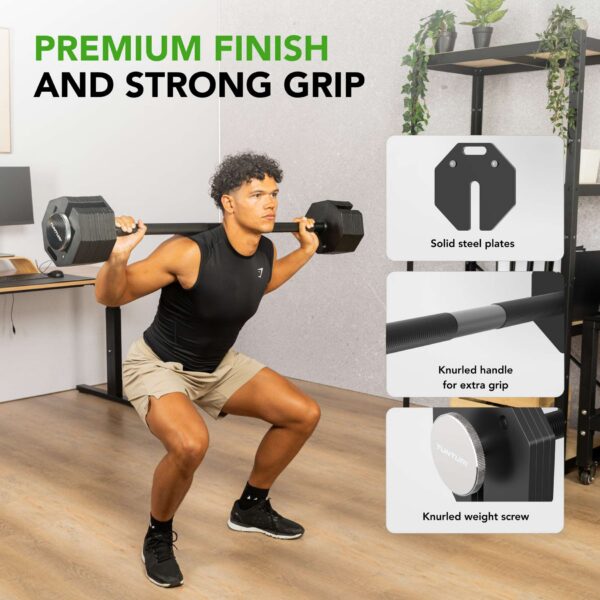 Tõstekang TUNTURI Rapid Adjustable Barbell 11kg - Image 2