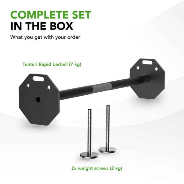 Tõstekang TUNTURI Rapid Adjustable Barbell 11kg - Image 3