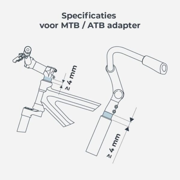 Raamikinnitus lastetoolile (ette) URBAN IKI MTB/ATB Adapter - Image 2
