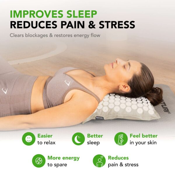 Akupunktuurimatt ja -padi TUNTURI PRO Acupressure Mat And Pillow, Beige - Image 6