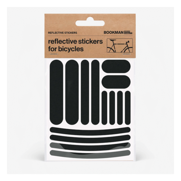 Helkurkleepsud jalgrattale BOOKMAN Reflective Stickers for Bicycles, Black Strips