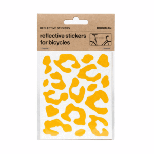 Helkurkleepsud jalgrattale BOOKMAN Reflective Stickers for Bicycles, Yellow Leopard