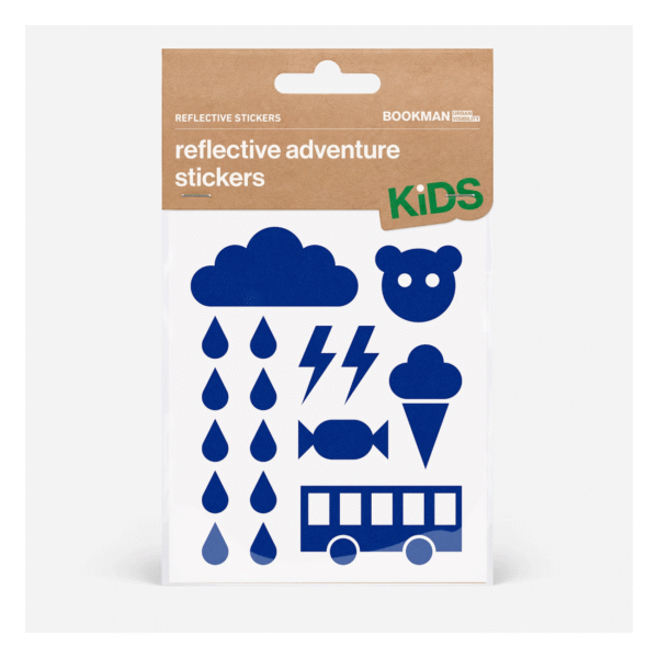 Helkurkleepsud lastele BOOKMAN Reflective Adventure Stickers, Blue
