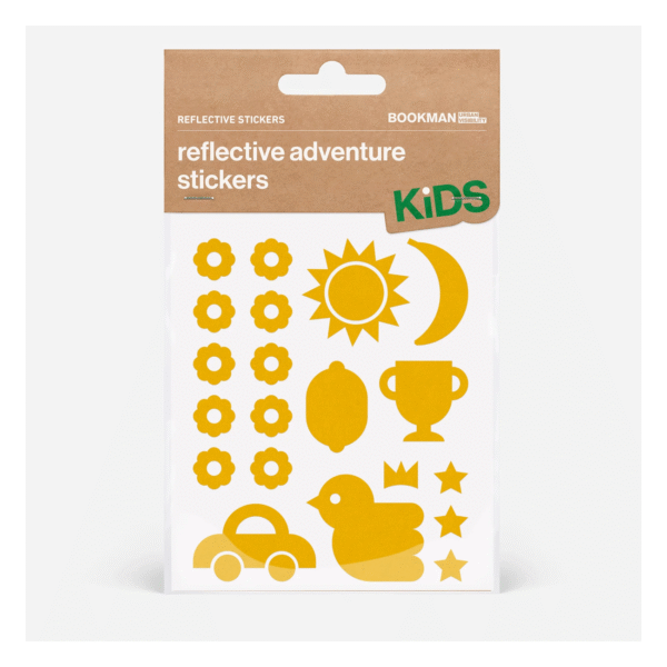 Helkurkleepsud lastele BOOKMAN Reflective Adventure Stickers, Yellow
