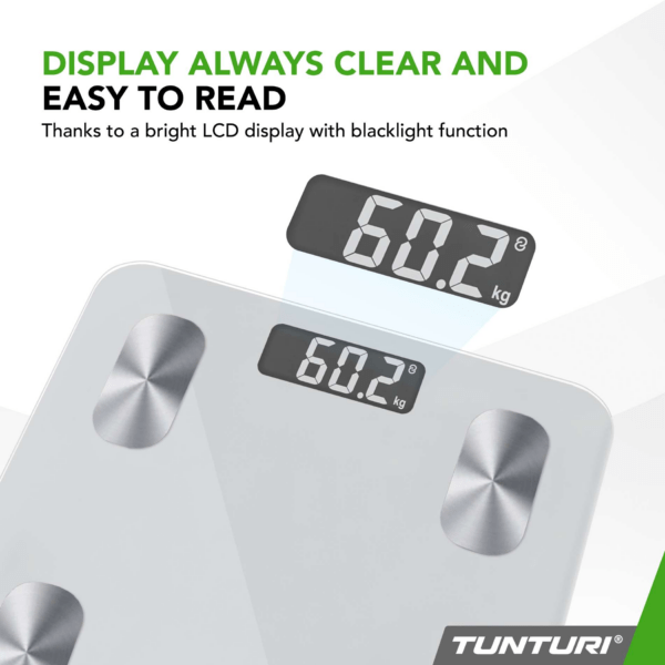 Kaal TUNTURI SC30 Smart Scale with App, valge - Image 2