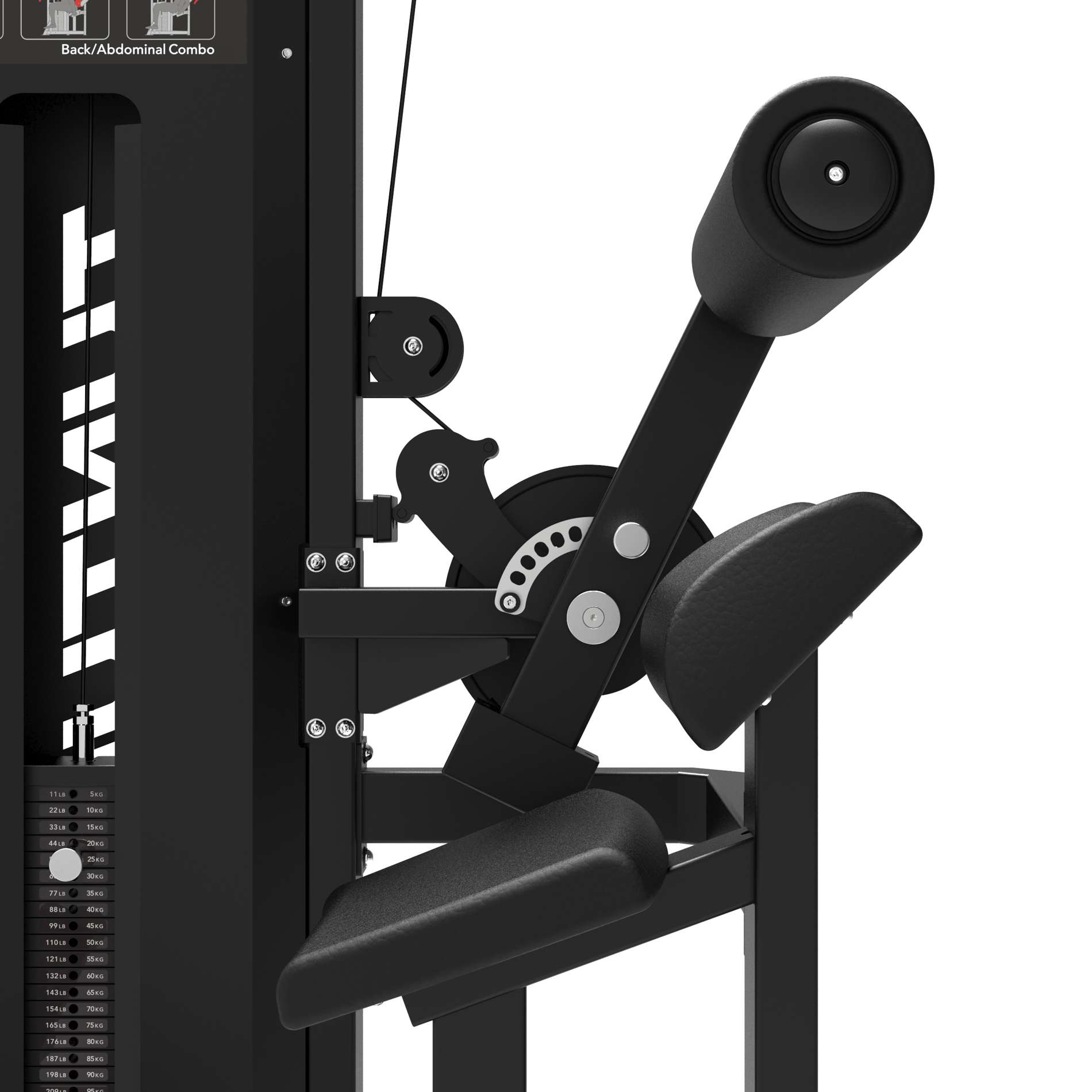 Jõujaam TUNTURI Platinum - Dual Back/Abdominal Combo - Selectorized - V-Series - Image 6