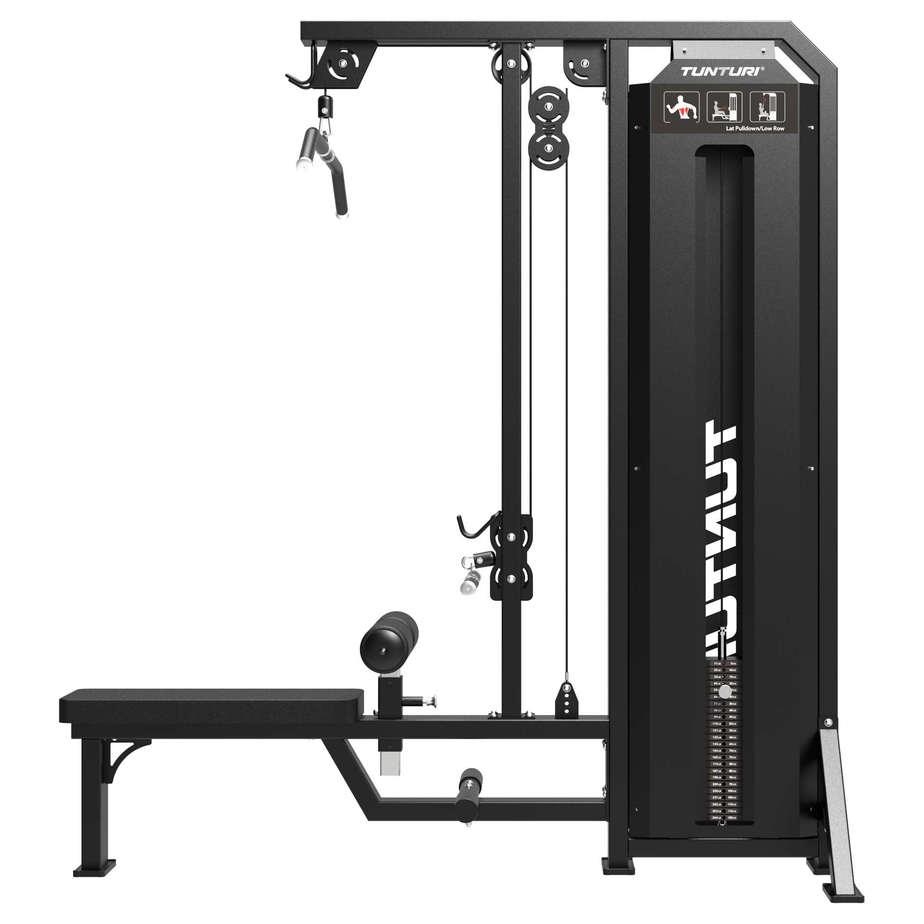 Jõujaam TUNTURI Platinum - Dual Lat Pulldown/Low Row - Selectorized V-Series - Image 3