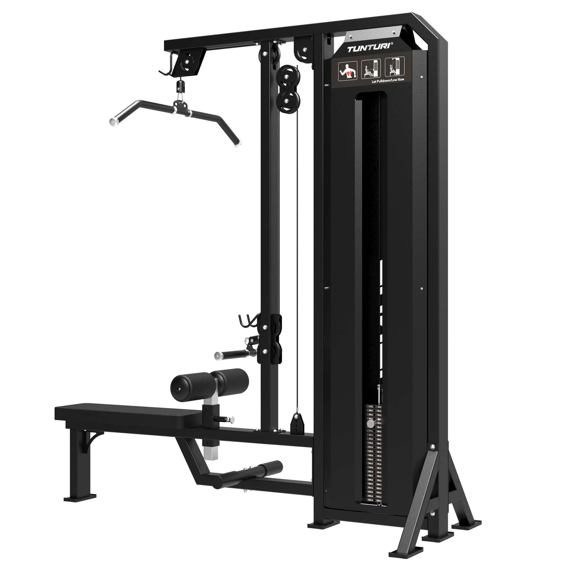 Jõujaam TUNTURI Platinum - Dual Lat Pulldown/Low Row - Selectorized V-Series - Image 6
