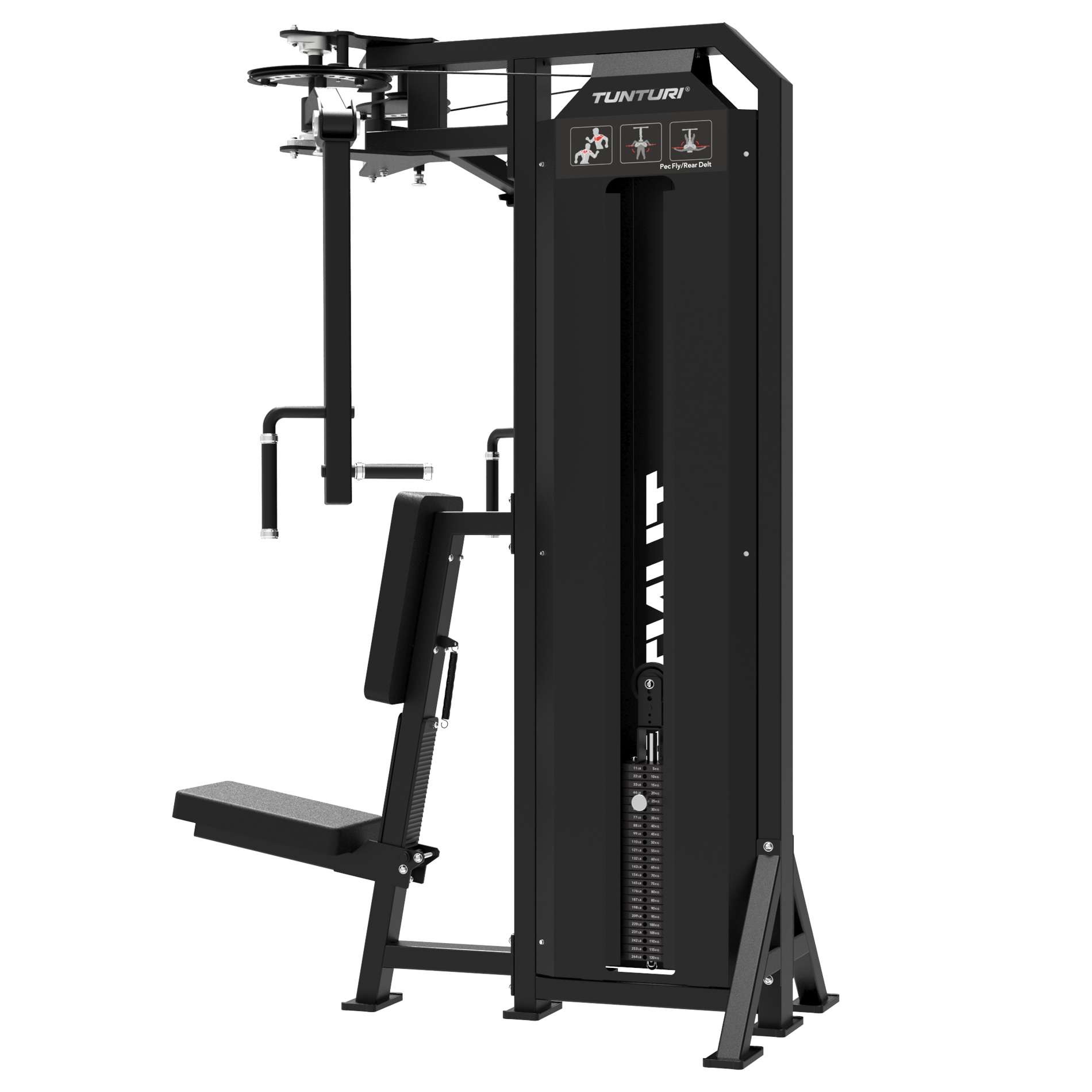 Jõujaam TUNTURI Platinum - Dual Pec Fly/Rear Delt Strength Station - Selectorized - V-Series - Image 5