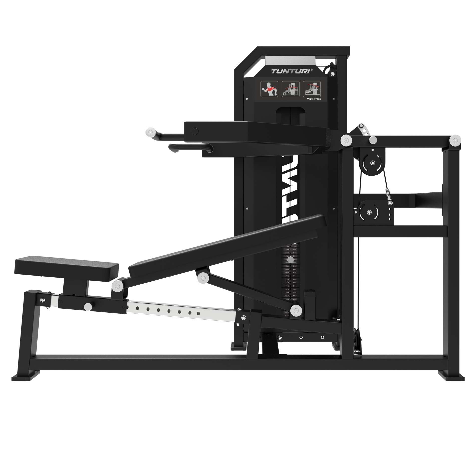 Jõujaam TUNTURI Platinum - Multi Press Strength Station - Selectorized - V-Series - Image 3