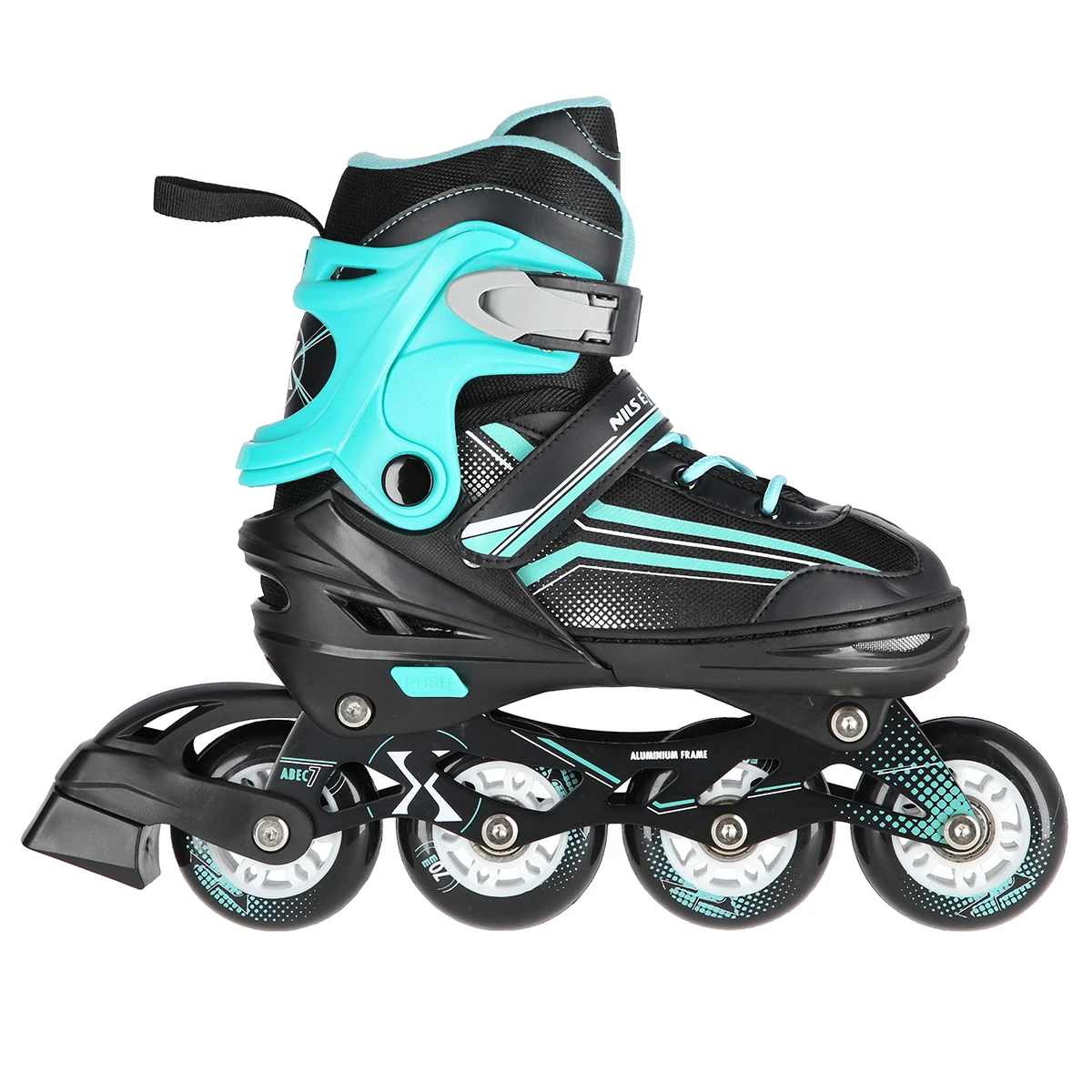 2in1 (rull)uisud NILS EXTREME NH18190 In-line Skates/Hockey Ice Skates, M (34-38) Black/Blue - Image 11