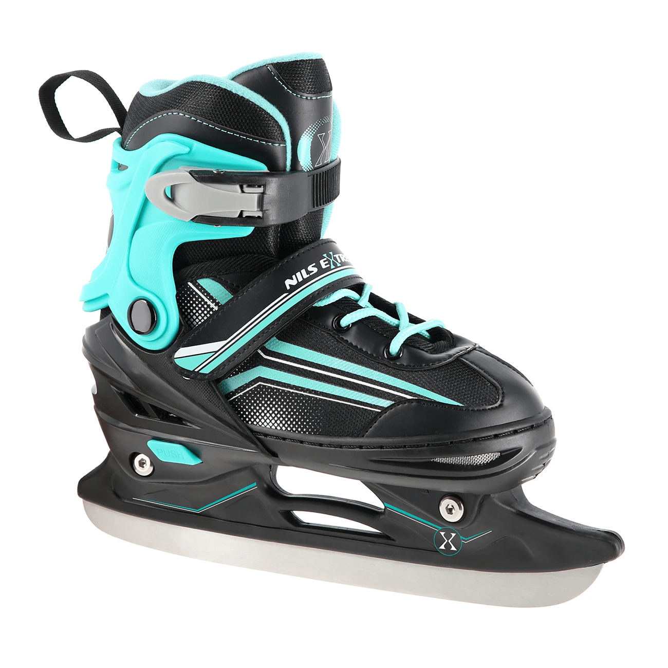 2in1 (rull)uisud NILS EXTREME NH18190 In-line Skates/Hockey Ice Skates, M (34-38) Black/Blue