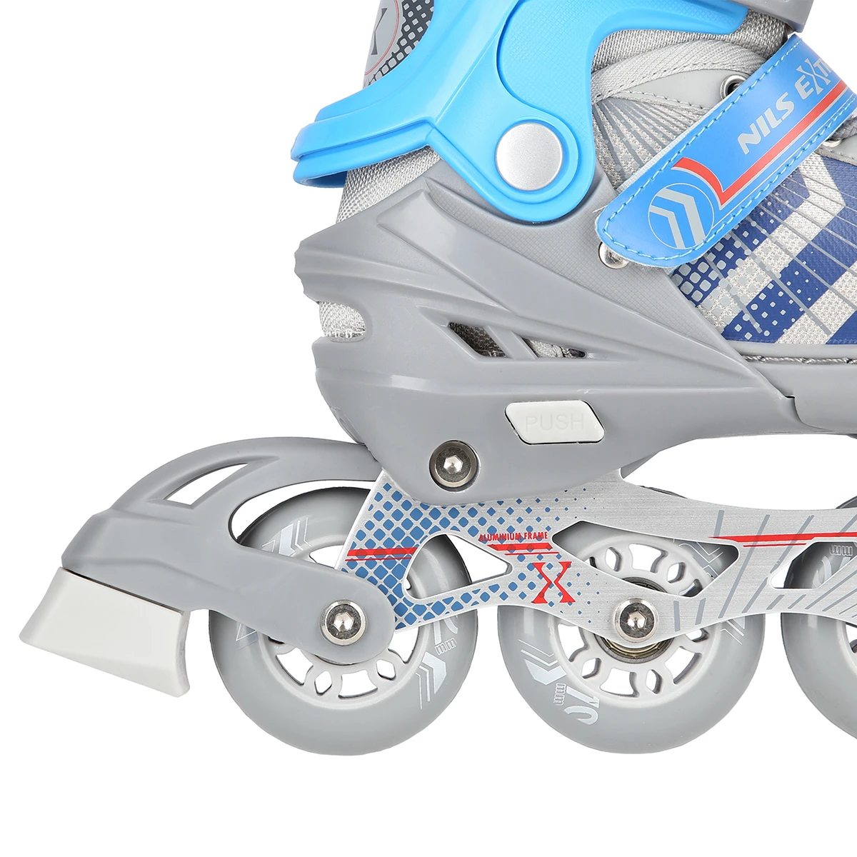 4in1 (rull)uisud NILS EXTREME NH18192 In-line Skates/Hockey Ice Skates, S (29-33), Grey/Blue - Image 12