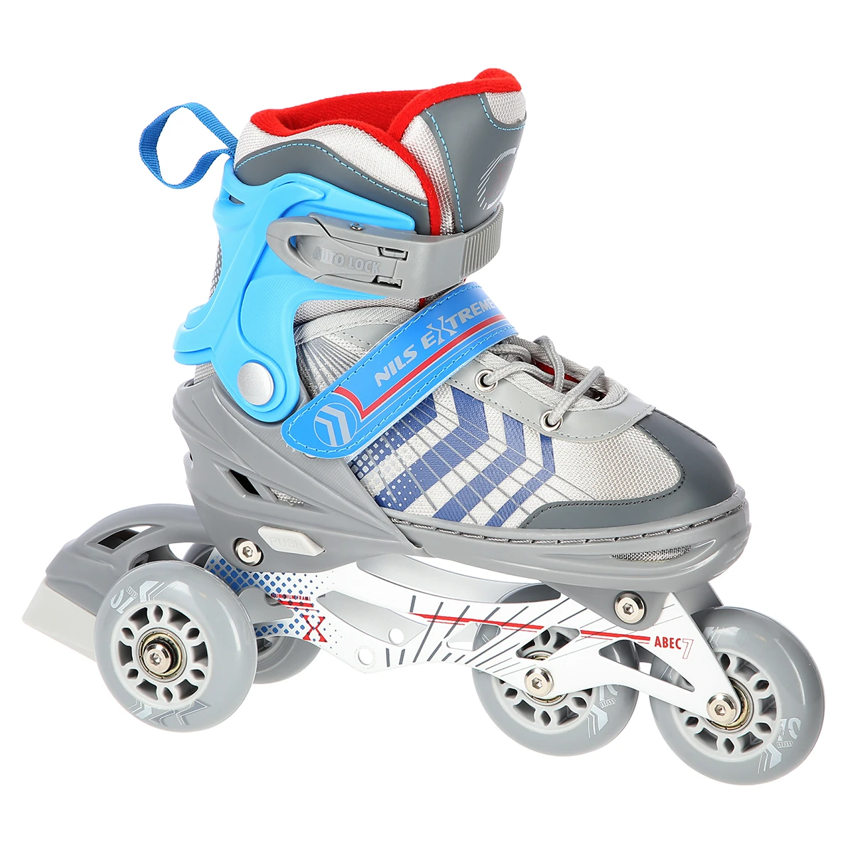4in1 (rull)uisud NILS EXTREME NH18192 In-line Skates/Hockey Ice Skates, S (29-33), Grey/Blue - Image 3